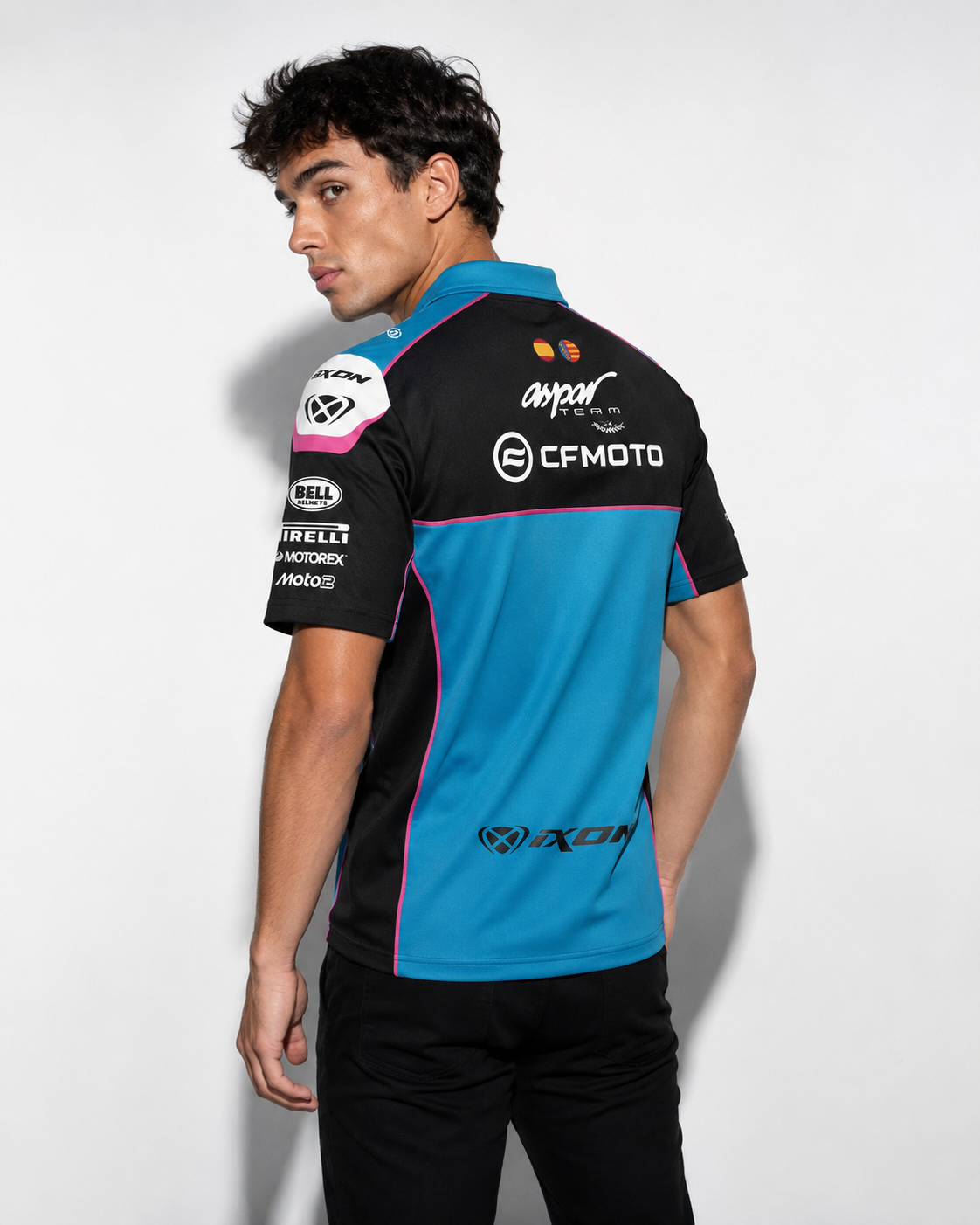 Poloshirt réplica 2026 de la CFMOTO Aspar Racing Ángel-Nieto-Team IXON 