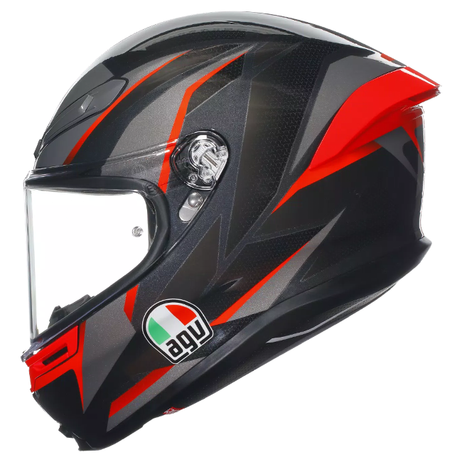 AGV K6 S Casco Slashcut Negro/Gris/Rojo | 2118395001014 