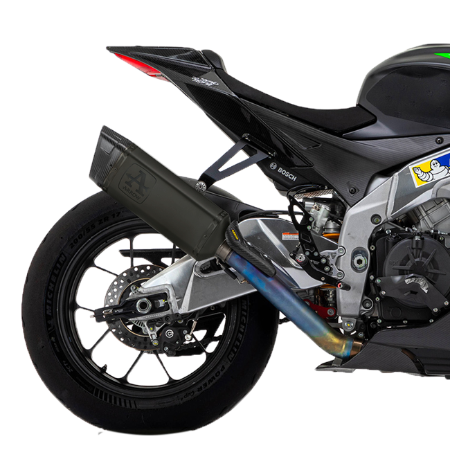 Kit de escape Arrow Slip-On Pista Titanio Oscuro Aprilia RSV4 1100 Factory (19-20) 71001PTN 