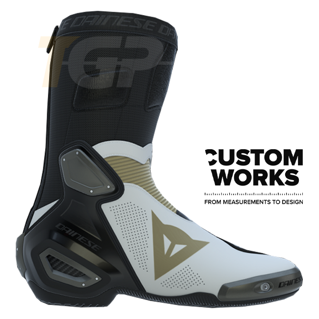 Botas de moto de carreras y carretera Dainese Axial 2 Air | Hombre | Perlweiß / Magnesio | Custom Works 