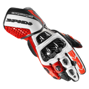 Guantes de cuero de moto Spidi Carbo Track Evo Racing | Hombre | Rojo | A203014 