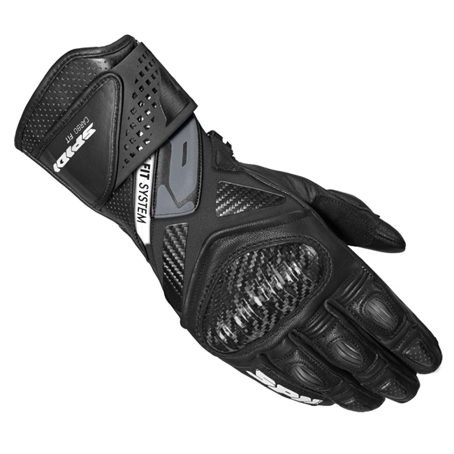 Guantes de cuero de moto Spidi Carbo Fit Racing | Hombre | Negro | A226026 