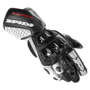Guantes de cuero de moto Spidi Carbo Track Evo Racing | Hombre | Negro/Blanco | A203011 