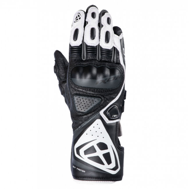 IXON GP5 Air L guantes de cuero para moto | Mujer | Blanco/Negro 
