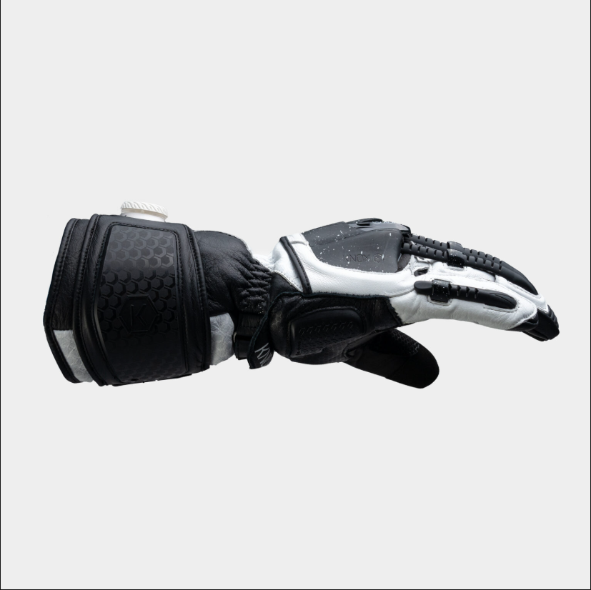 Knox Handroid MK5 guantes de cuero de carreras | Hombre | Negro/Blanco | 11769404101 