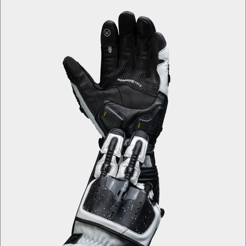 Knox Handroid MK5 guantes de cuero de carreras | Hombre | Negro/Blanco | 11769404101 