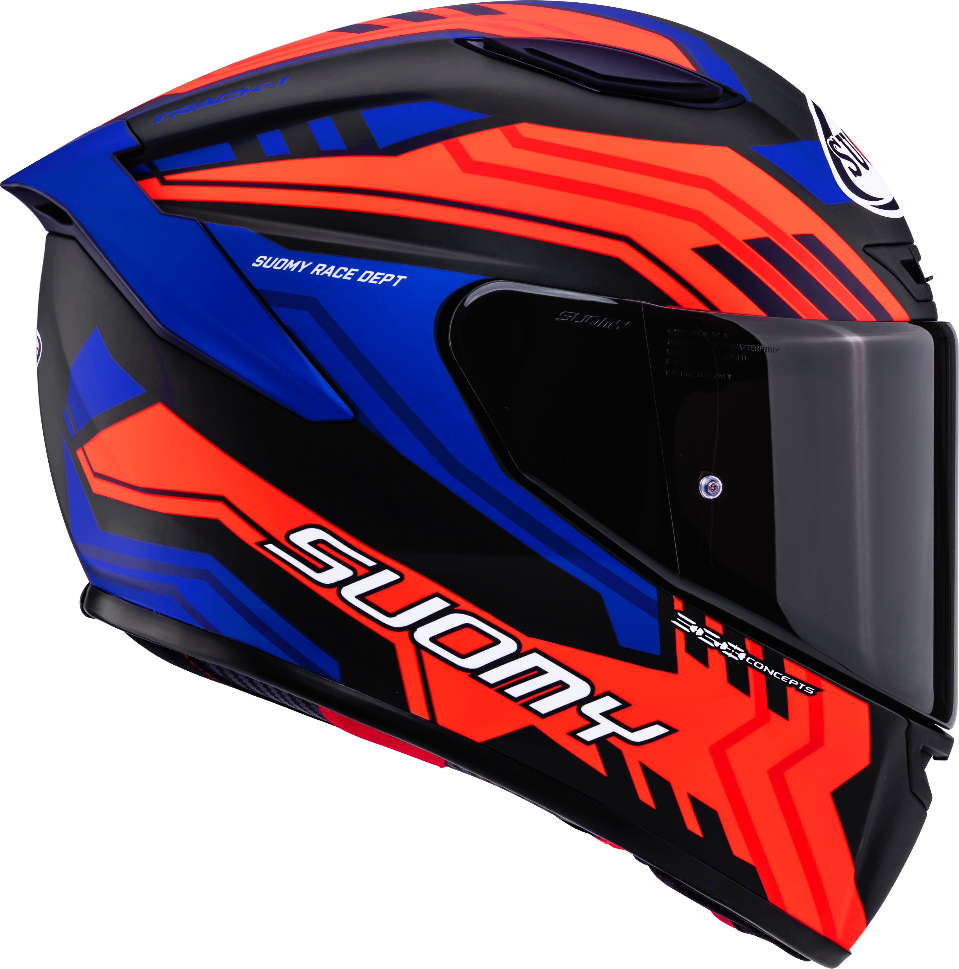 Suomy Track-1 Casco Estructura Mate Negro/Rojo/Azul K6T10024 