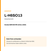 Akrapovic Zwischenrohr Honda CBR 600 RR (18-26) L-H6SO13 — Platzhalter, kein Herstellerfoto verfügbar