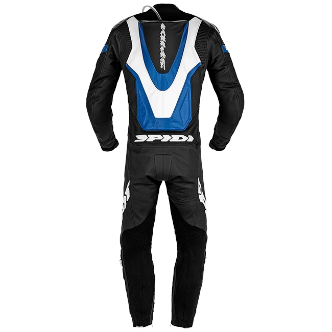 Spidi Laser Pro mono pieza Mono de cuero – Mono de carreras perforado | Hombre | Negro/Azul | Y154022 