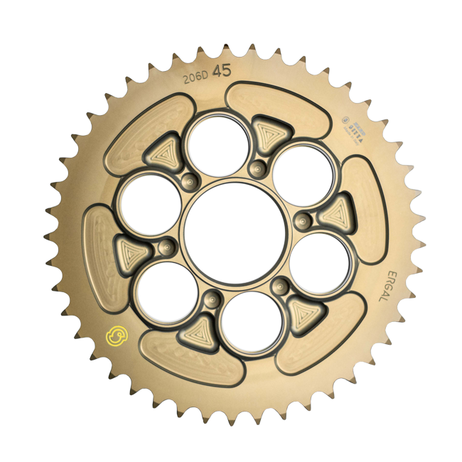 Sitta rueda de cadena de aluminio Ducati Panigale 1299/S (15-18) (206D) – 37-46 dientes, paso 520/525 