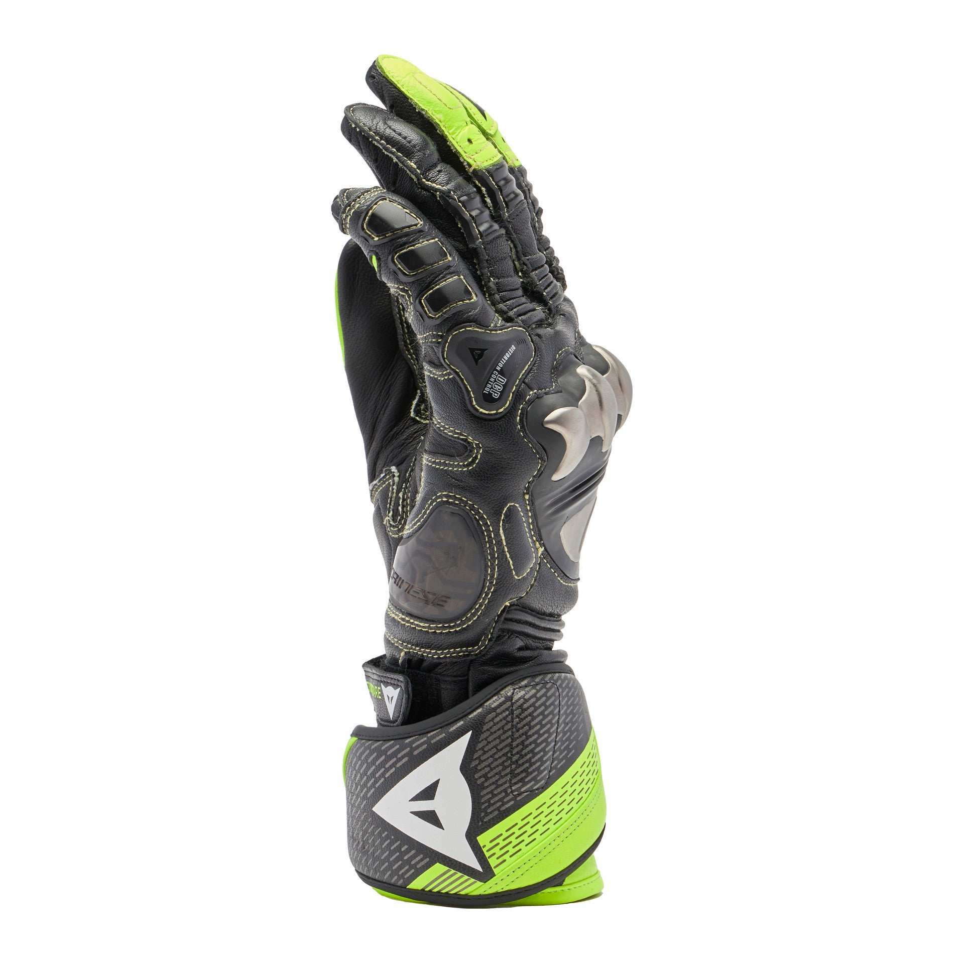 Guantes de moto Dainese Full Metal 7 Racing de cuero | Hombre | Amarillo neón/Negro 