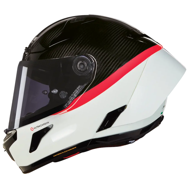 Nolan X-804 RS Casco Ultra Carbon Blanco/Rojo D.O.C 346 