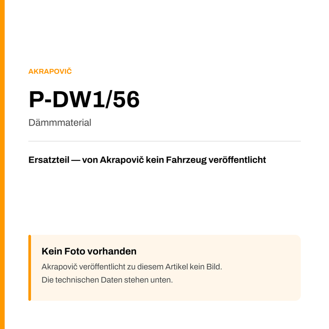Akrapovic Dämmmaterial P-DW1/56 — Platzhalter, kein Herstellerfoto verfügbar