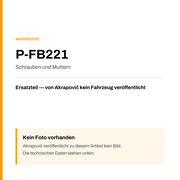 Akrapovic Schrauben und Muttern P-FB221 — Platzhalter, kein Herstellerfoto verfügbar