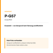 Akrapovic Auspuffteil P-G57 — Platzhalter, kein Herstellerfoto verfügbar