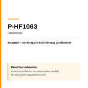 Akrapovic Montagesatz P-HF1063 — Platzhalter, kein Herstellerfoto verfügbar