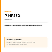 Akrapovic Montagesatz P-HF852 — Platzhalter, kein Herstellerfoto verfügbar
