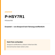 Akrapovic Hitzeschild P-HSY7R1 — Platzhalter, kein Herstellerfoto verfügbar