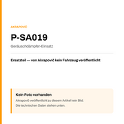 Akrapovic Geräuschdämpfer-Einsatz P-SA019 — Platzhalter, kein Herstellerfoto verfügbar