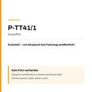 Akrapovic Auspuffteil P-TT41/1 — Platzhalter, kein Herstellerfoto verfügbar