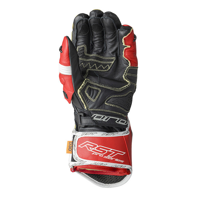 RST Pro Series GP D3O guantes de cuero de motocicleta | Hombre | Rojo/Blanco | 103715 