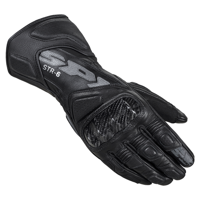 Guantes de cuero para moto Spidi STR-6 Racing | Hombre | Negro | A221026 