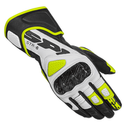 Guantes de cuero de carreras Spidi STR-6 para motocicleta | Hombre | Negro/Amarillo brillante | A221394 