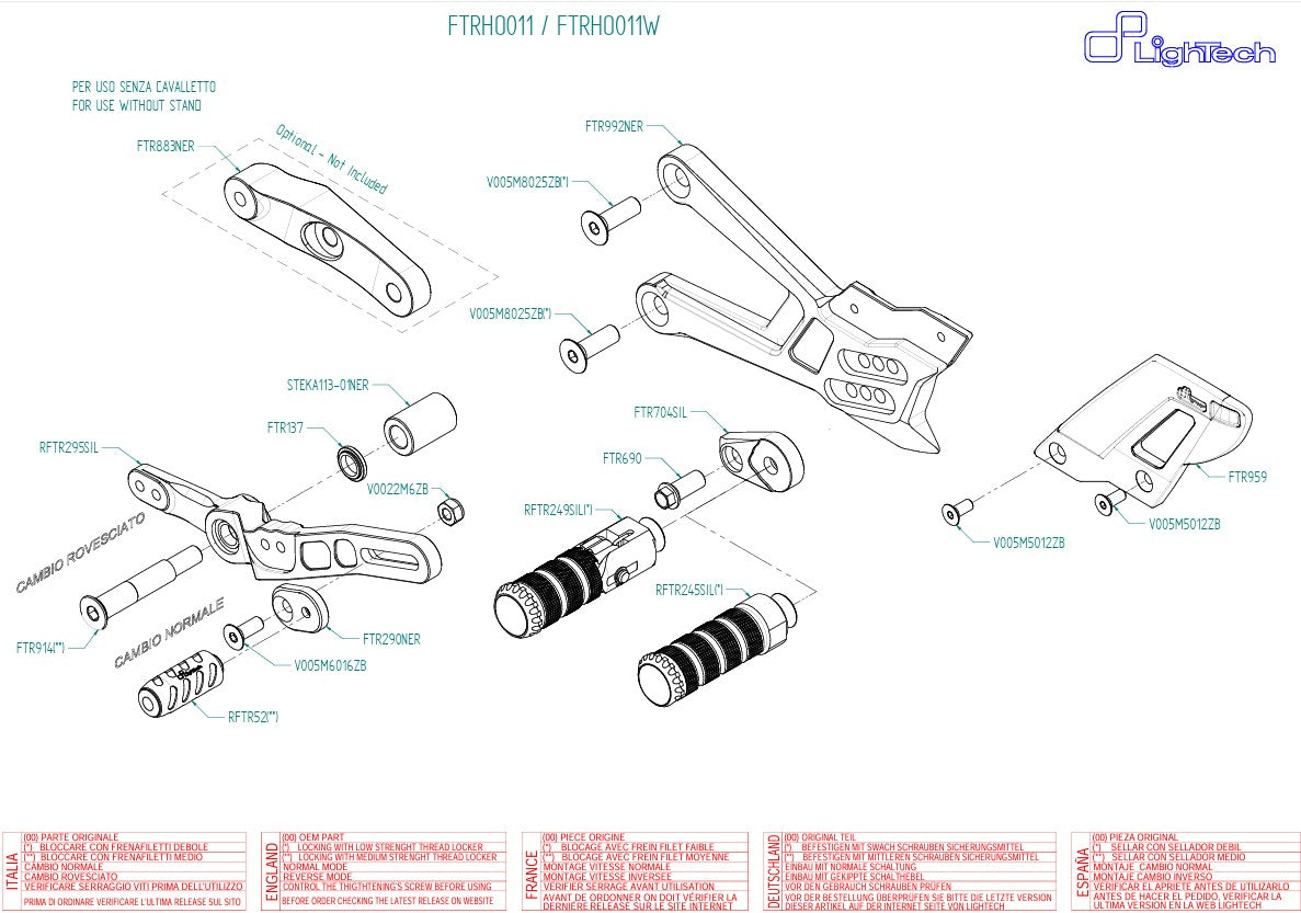 Sistema de escape LighTech Honda CBR 1000 RR-R SC82 (20-25) FTRHO011/W 