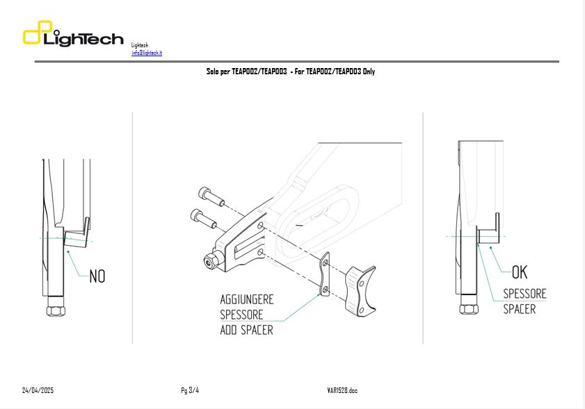Tensor de cadena LighTech Aprilia RSV4/RR/RF/1100 Factory (15-20) TEAP003 