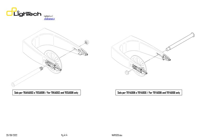 Tensor de cadena LighTech Yamaha YZF-R1/M RN65 (20-25) TEYA005 
