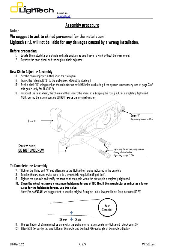 Tensor de cadena LighTech Honda CBR 1000 RR SC59 (08-16) TEHO002 