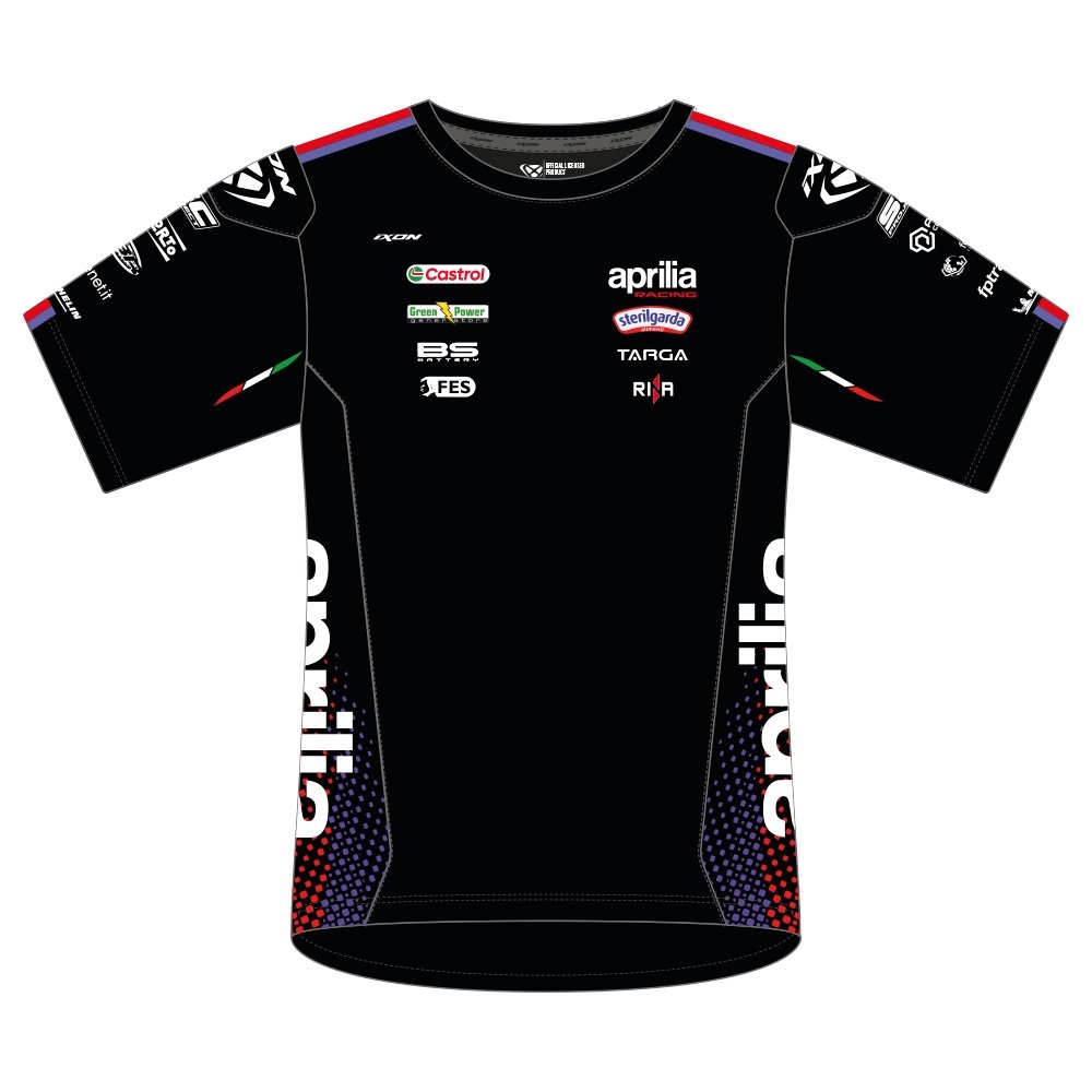 Camiseta réplica del equipo de carreras Aprilia 2026 infantil IXON 