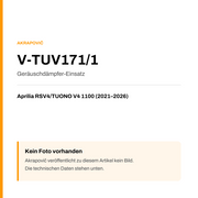 Akrapovic Geräuschdämpfer-Einsatz Aprilia RSV4 / TUONO V4 1100 (21-26) V-TUV171/1 — Platzhalter, kein Herstellerfoto verfügbar