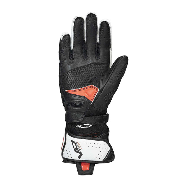 IXON Vortex GL Guantes de cuero Racing | Hombre | Blanco/Rojo/Negro 