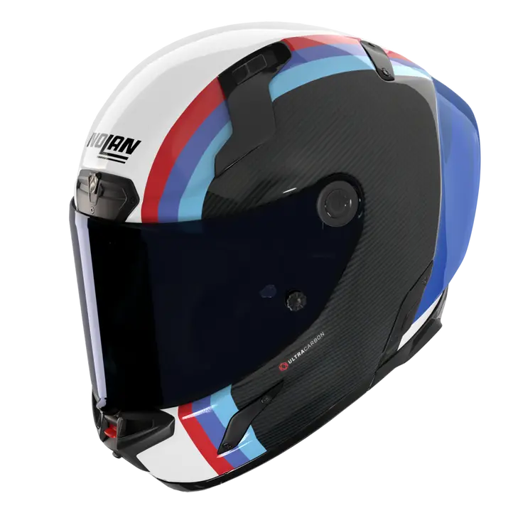 Casco Nolan X-804 RS Ultra Carbon Gemini Blanco/Azul/Rojo 365 