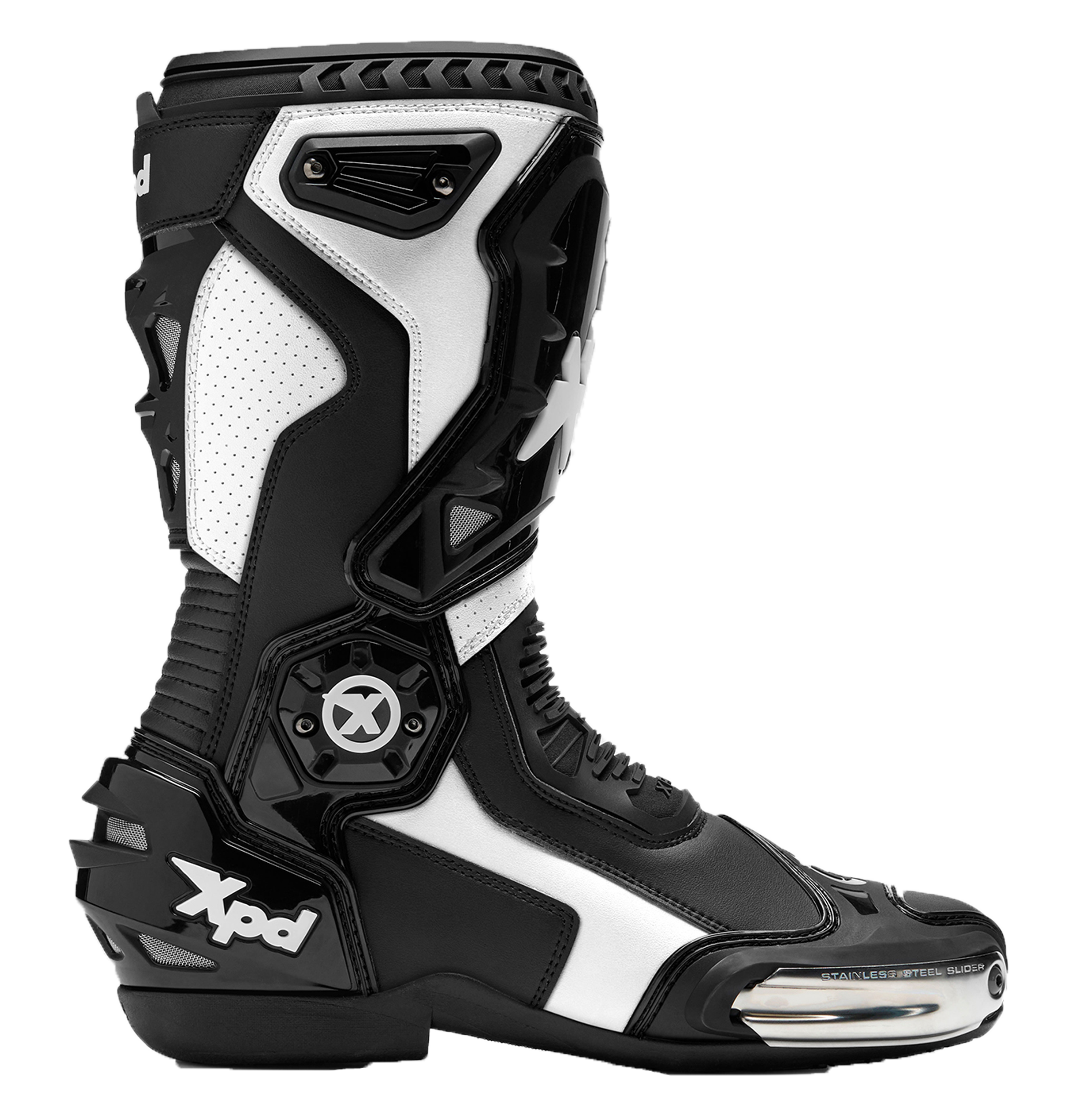 XPD XP-Mode botas de motocicleta | Hombres | Negro/Blanco 
