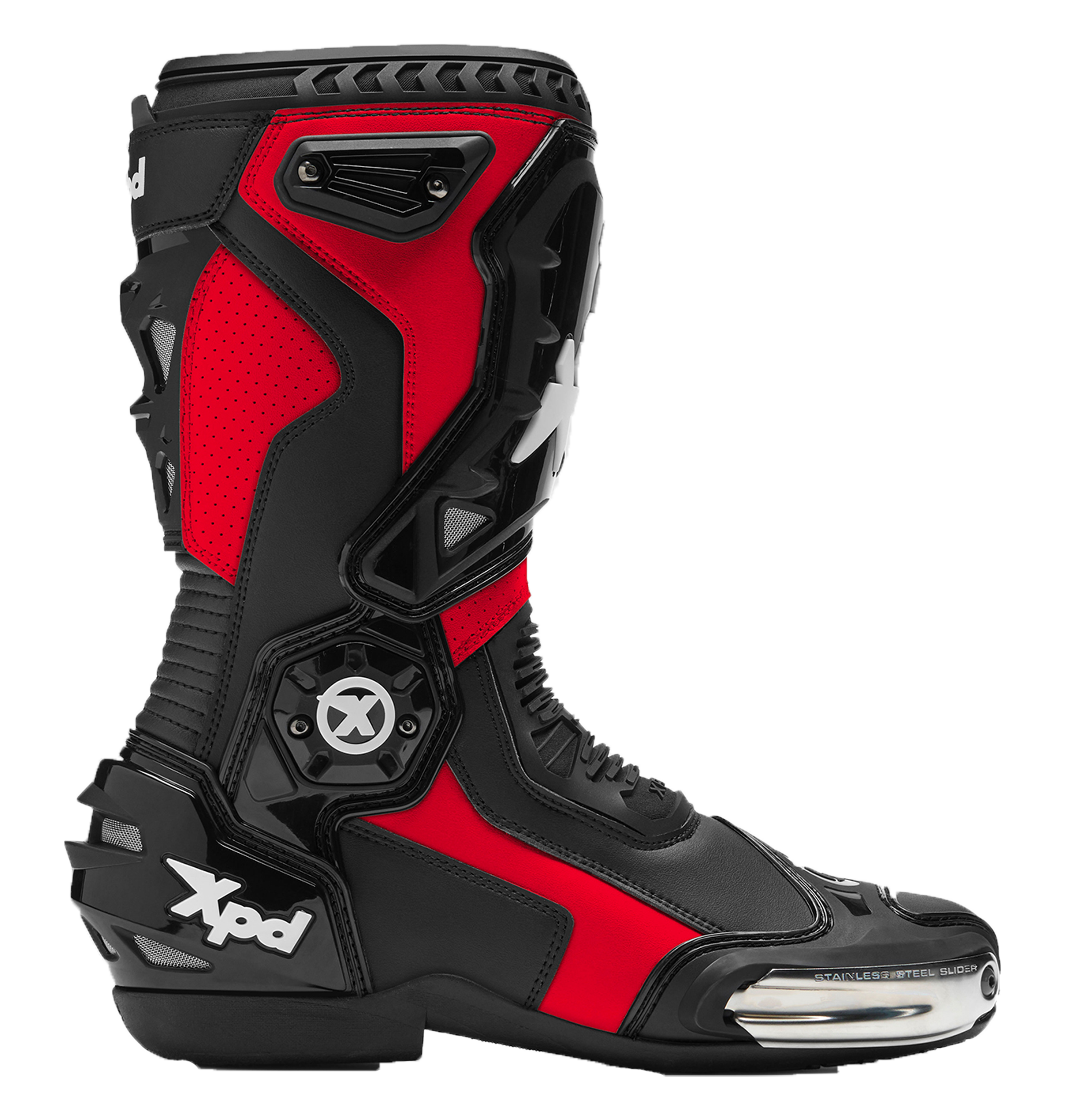 XPD XP6-S botas de moto | Hombre | Rojo/Negro 