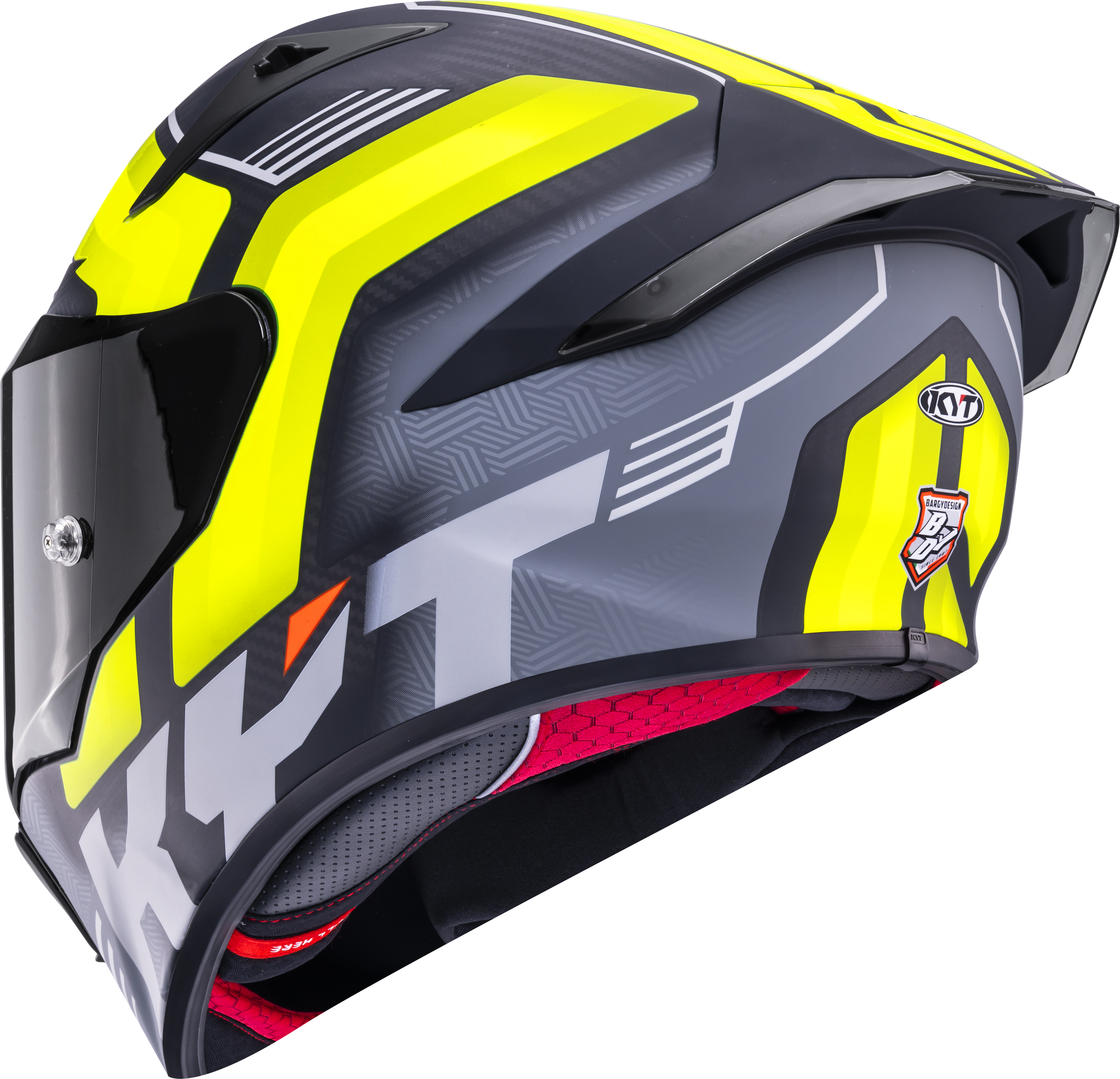KYT R1R Casco de Racing Carbono Acelerador Amarillo Y6R10010 