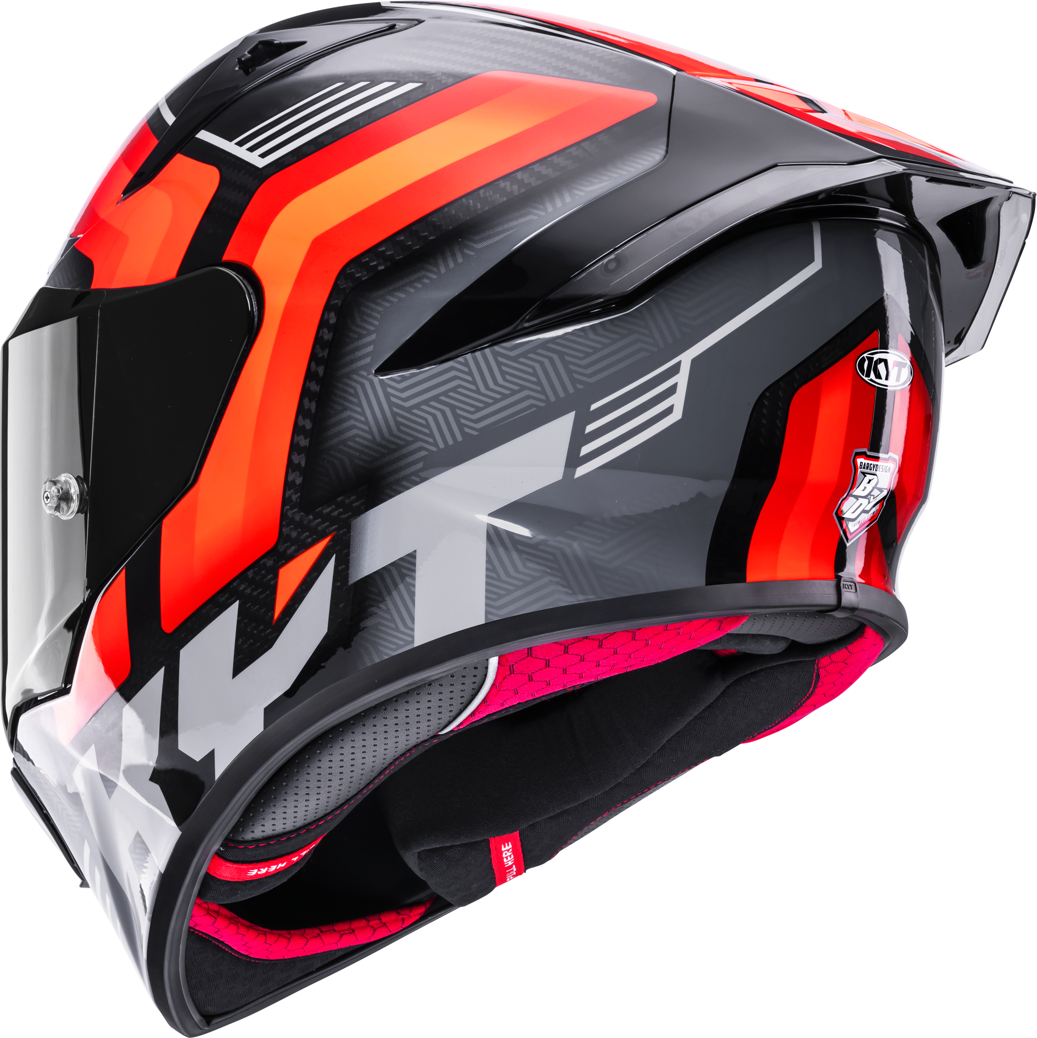 KYT R1R Casco de Carreras Carbono Acelerador Rojo Y6R10003 