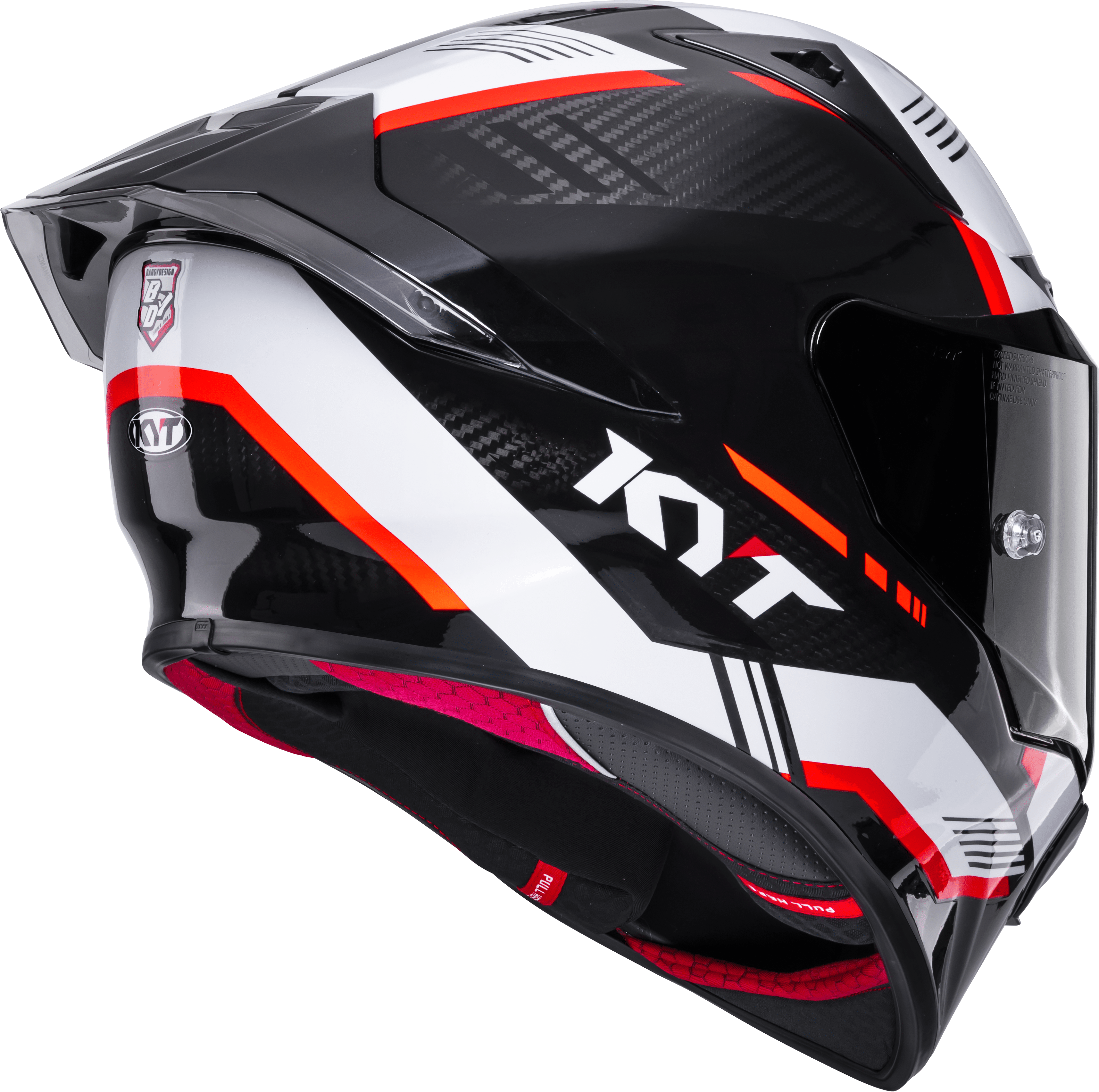 KYT R1R Casco de Carreras Carbono Zona Roja Y6R10007 