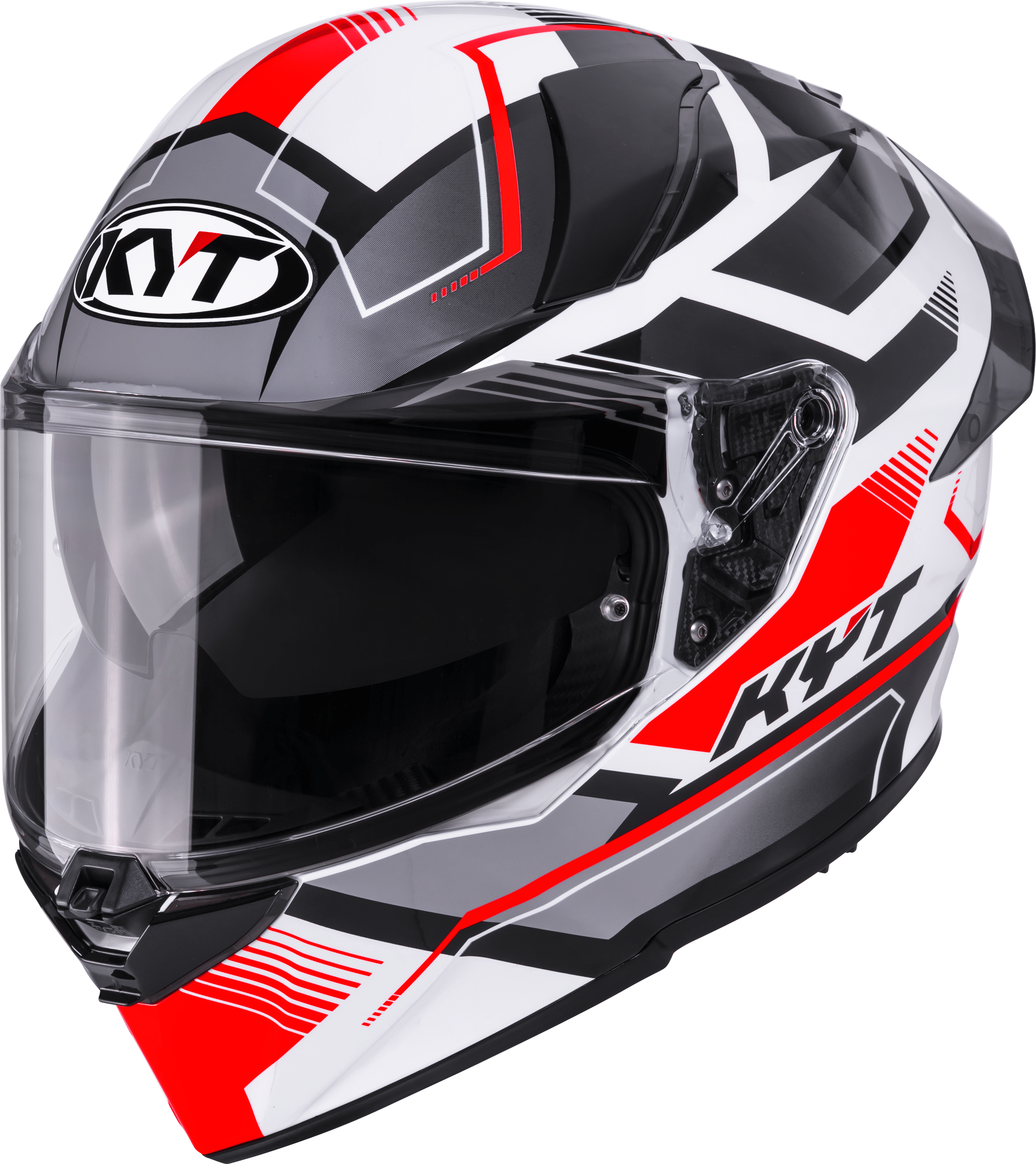 Casco KYT R2R Parsec Blanco/Rojo Y6R20022 