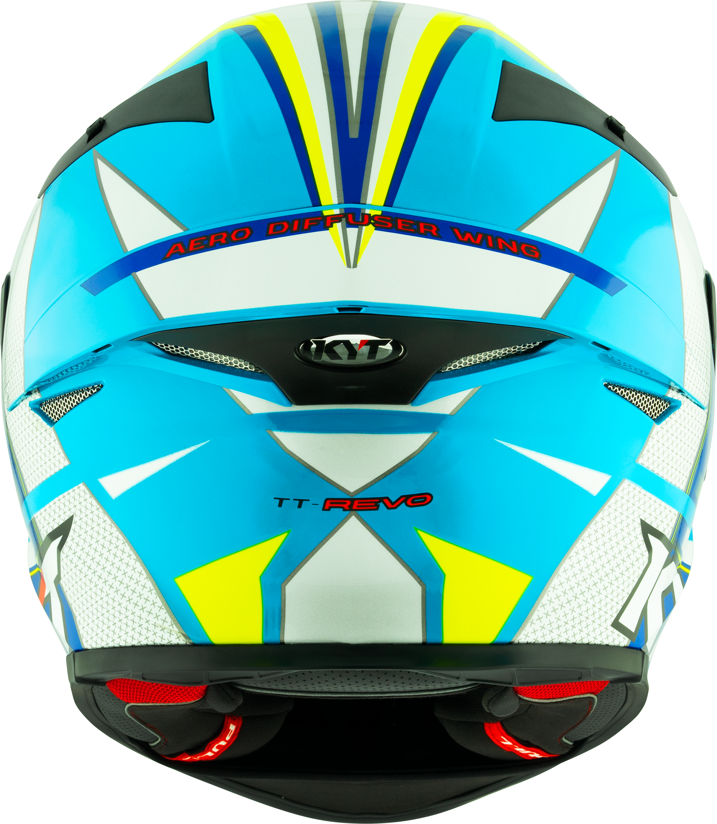 KYT TT-Revo Casco Gran Premio Blanco Azul Claro Y6TR0004 
