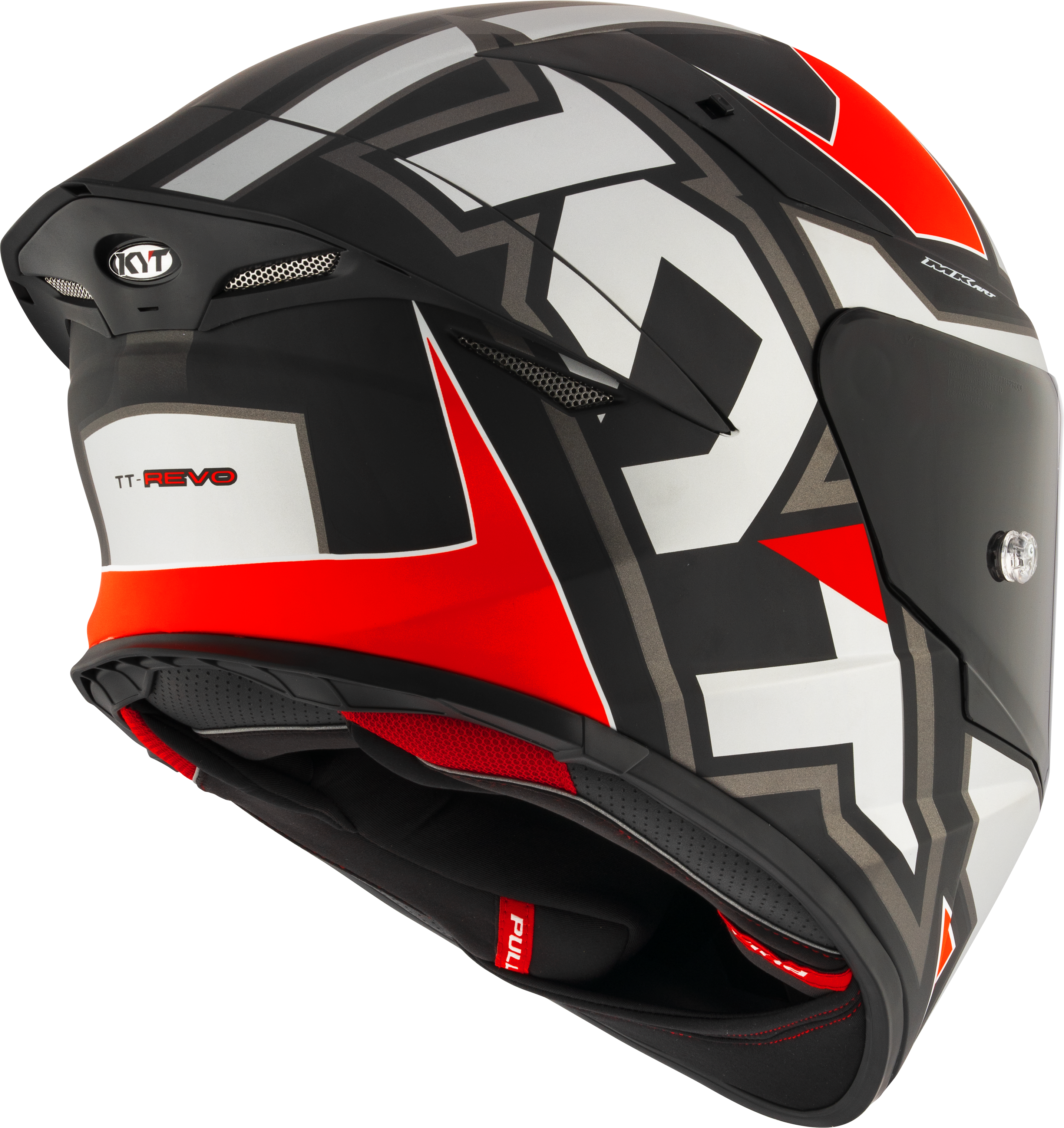 KYT TT-Revo Casco Electron Grey Red mate Y6TR0006 