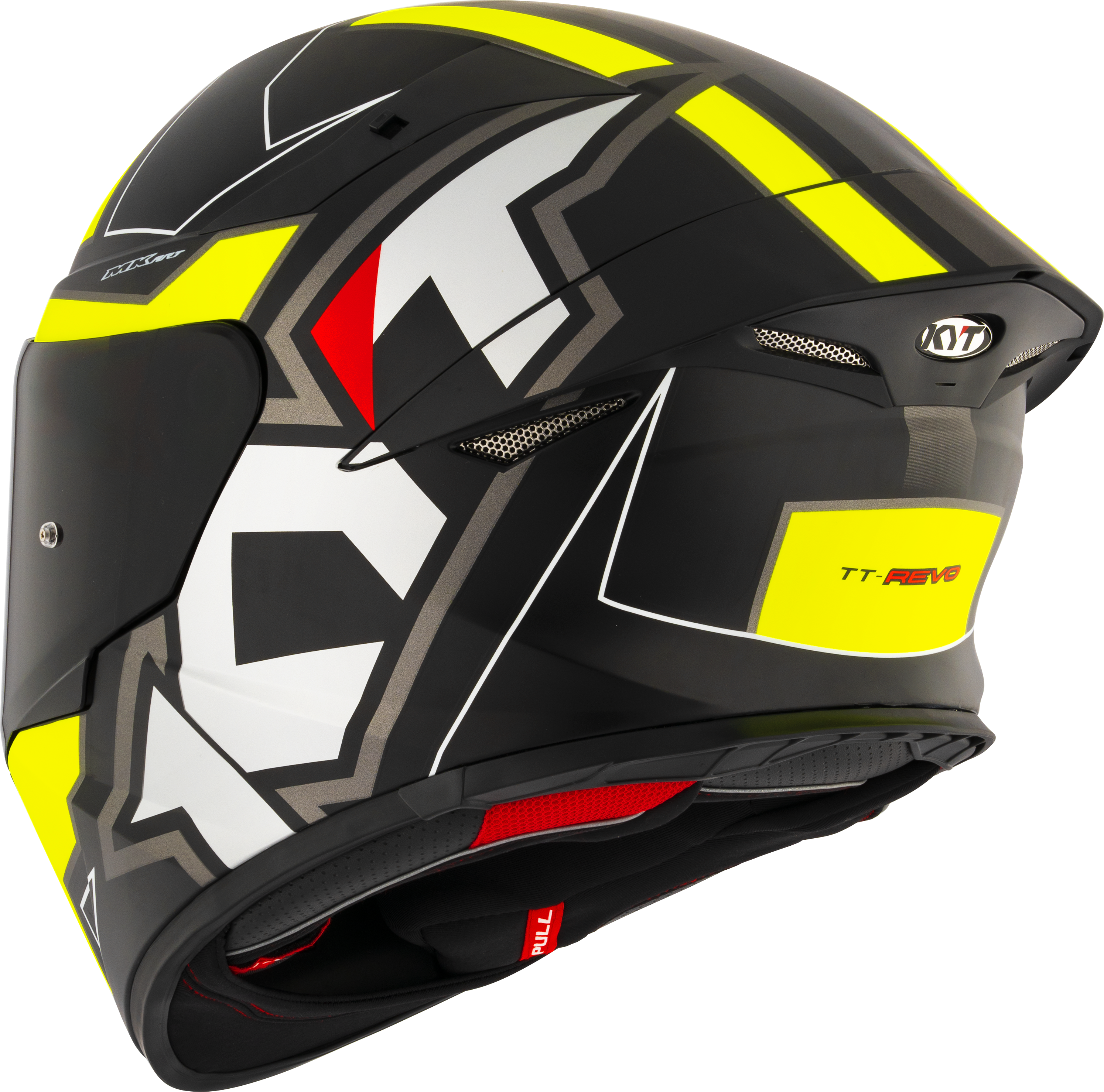 KYT TT-Revo Casco Electron Negro Amarillo mate Y6TR0007 