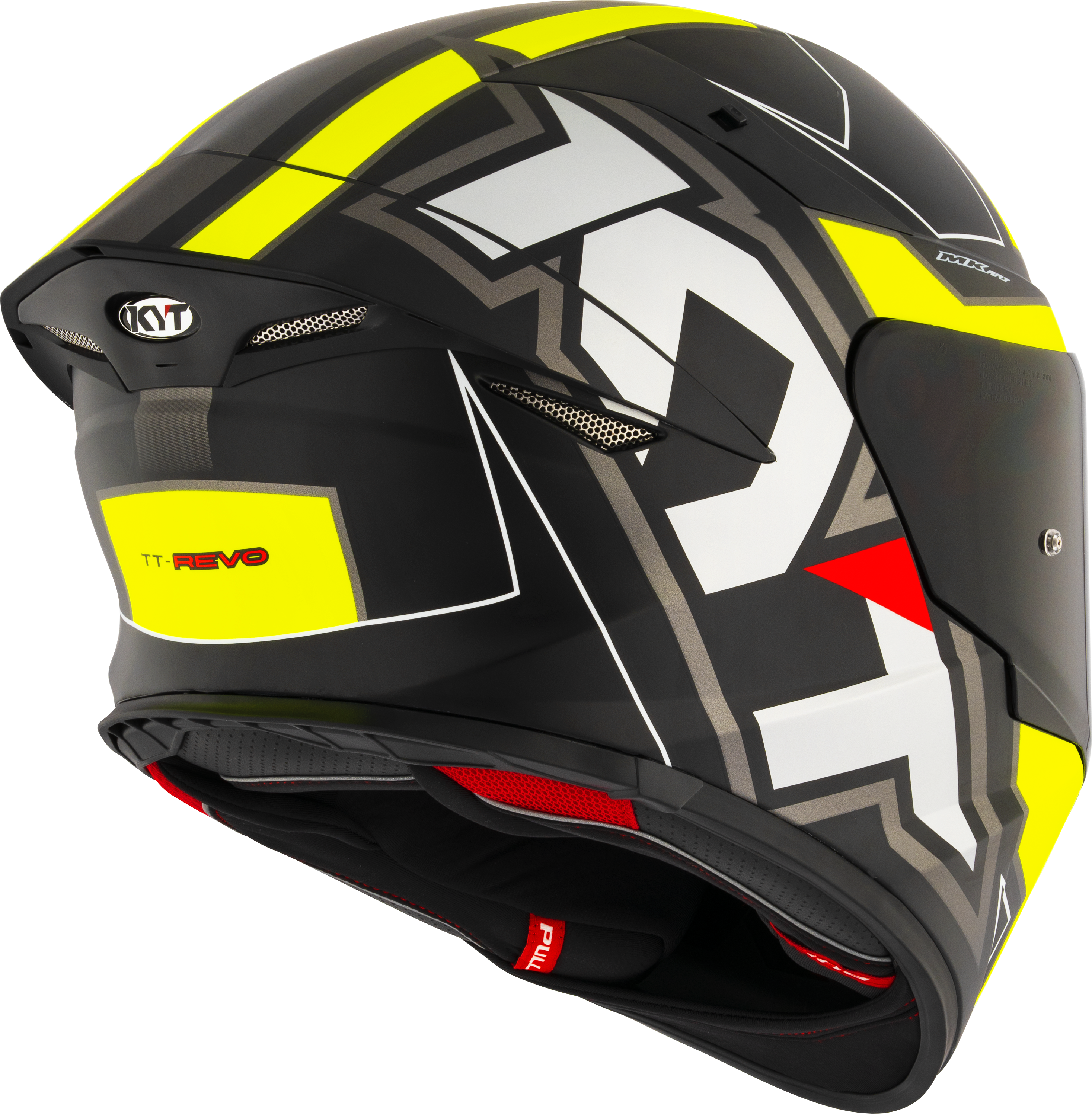 KYT TT-Revo Casco Electron Negro Amarillo mate Y6TR0007 