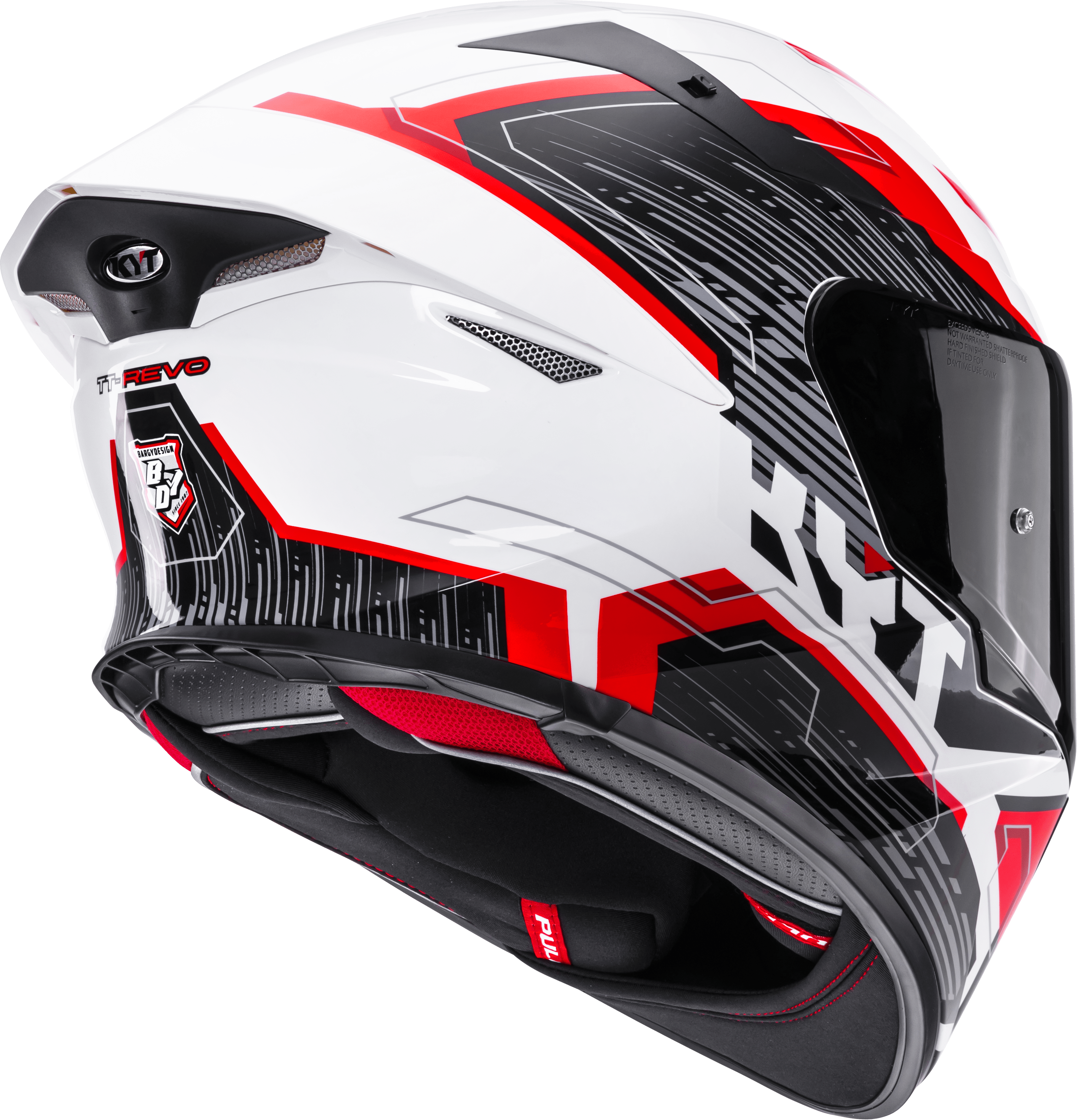 KYT TT-Revo Casco Speeding Blanco / Rojo Y6TR0051 