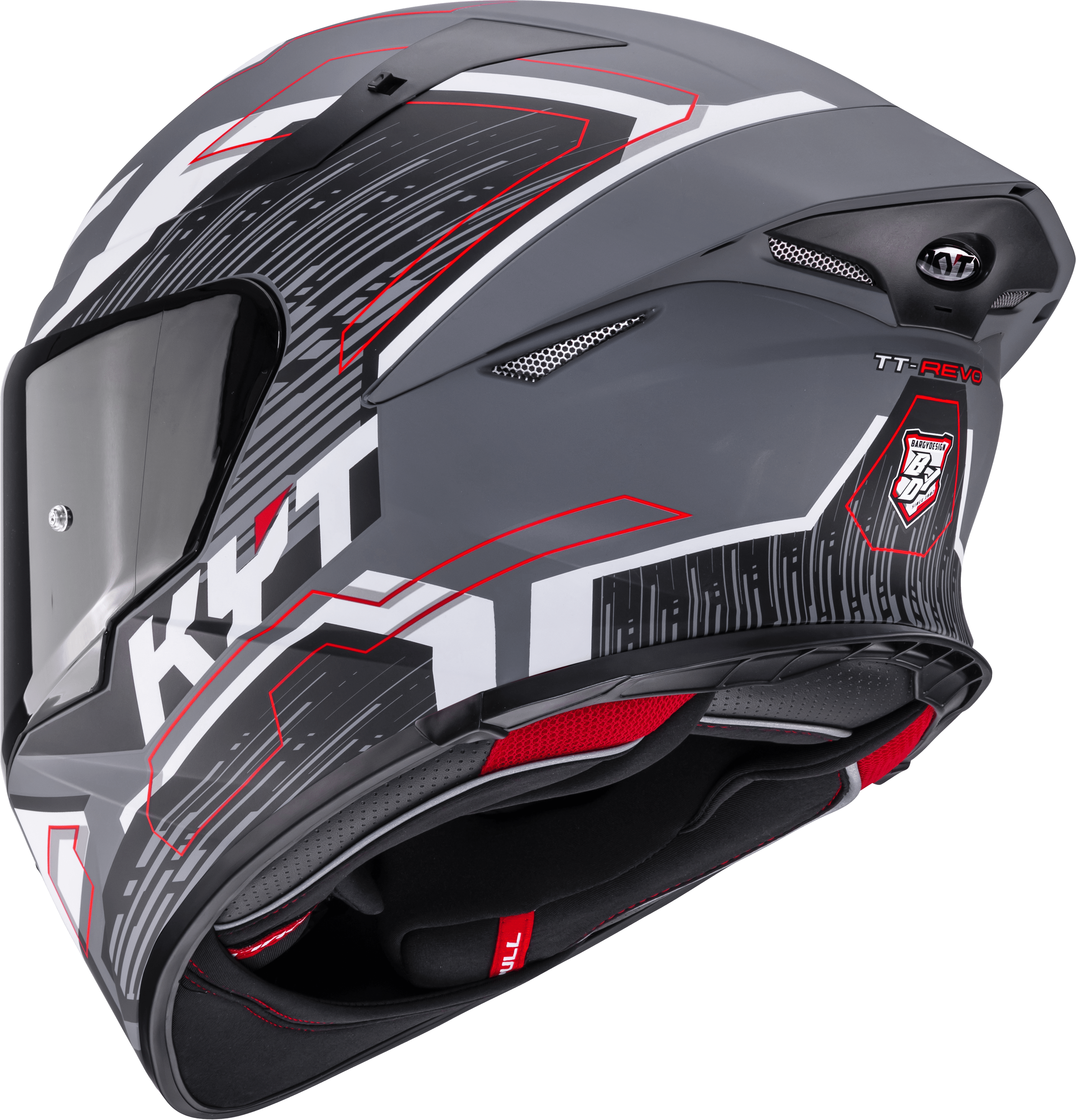 KYT TT-Revo Casco Speeding Mate Gris Y6TR0052 