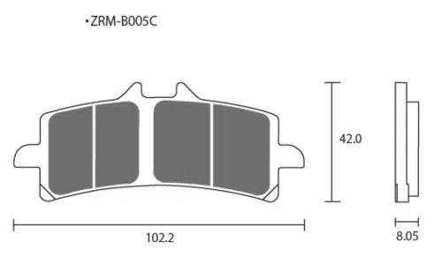 ZCOO B005 EXC Endurance Racing-Pastillas de freno para Honda CBR 1000 RR-R SP SC82 (20-25) | B005EXC 