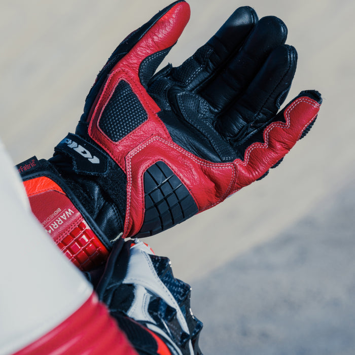 Guantes de cuero de moto Spidi Carbo Track Evo Racing | Hombre | Rojo | A203014 