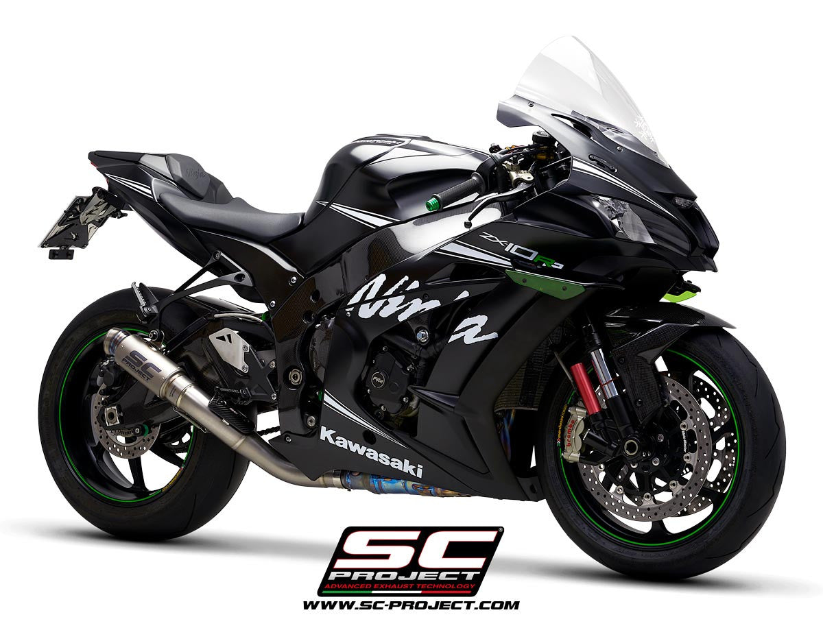 SC-Project Slip-On GP70-R + tubo de reemplazo KAT para Kawasaki ZX-10 R/RR (16-20) K22A-DET70 
